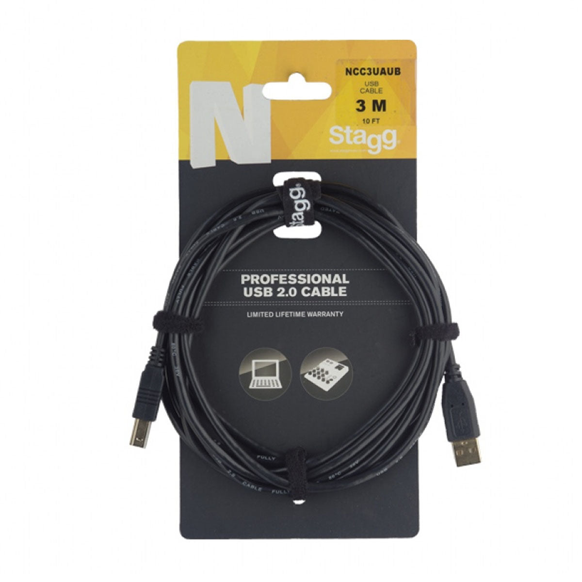 Stagg N-Series USB 2.0 Cable - USB A to USB B