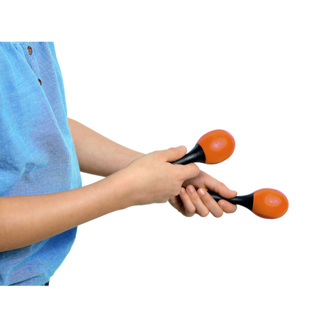 Nino Percussion Plastic Egg Maracas - Orange (Pair)