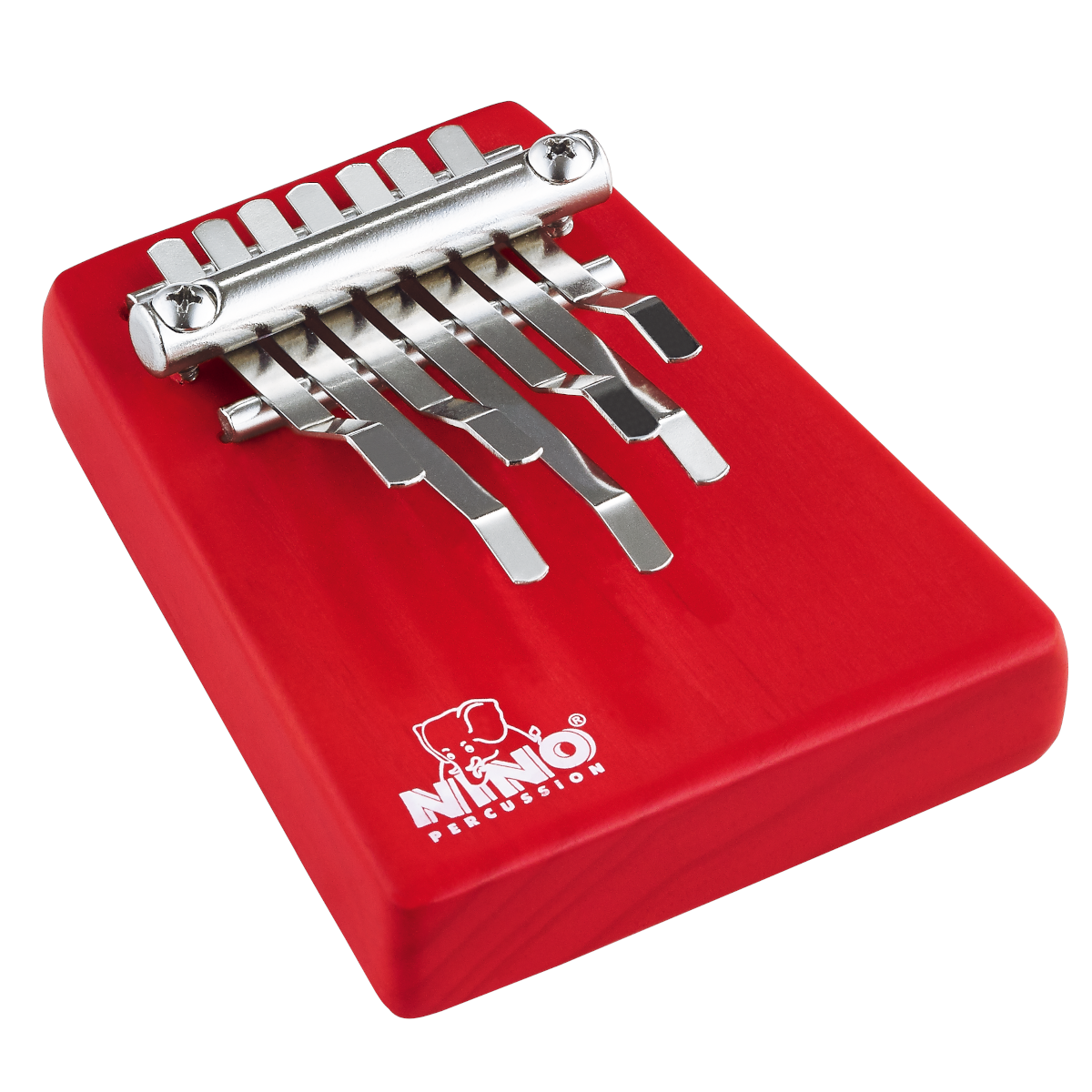 Nino Percussion Medium Wood Kalimba - 7 Bars in Red