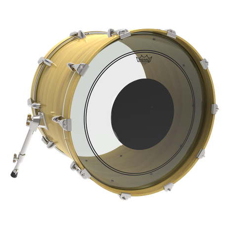 Remo Powerstroke P3 Bass Drum Heads - Clear Black Dot
