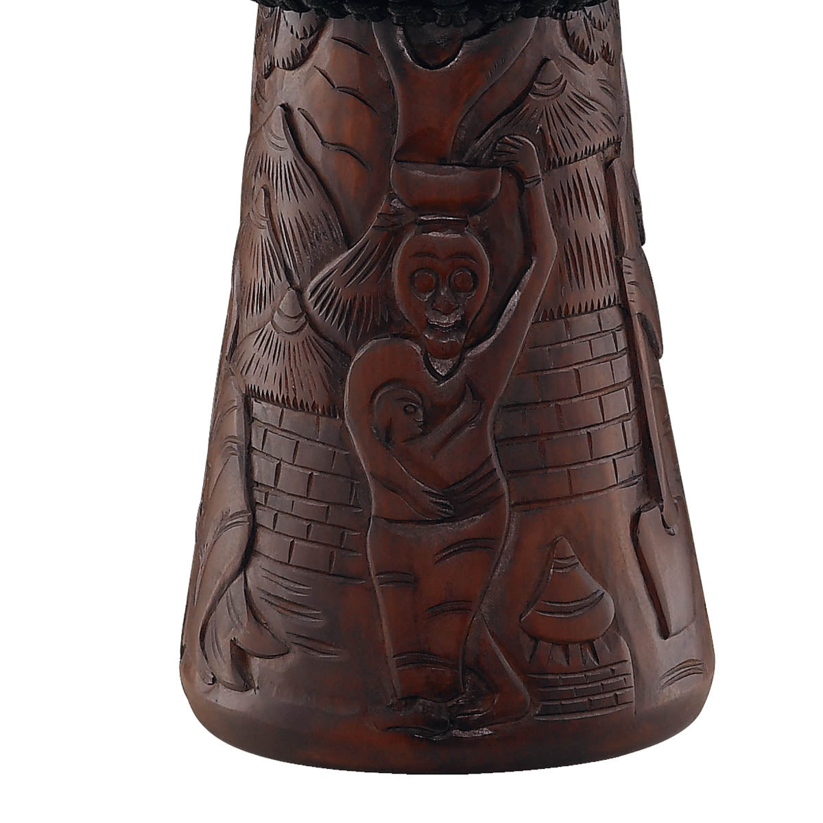 Meinl Professional African Style Rope Tuned Djembe - Village Carving