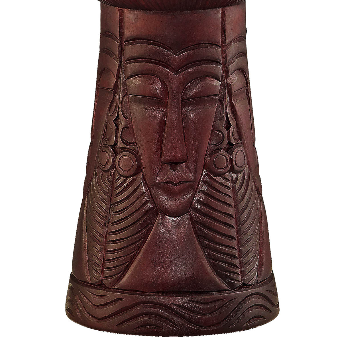 Meinl Professional African Style Rope Tuned Djembe - African Queen Carving