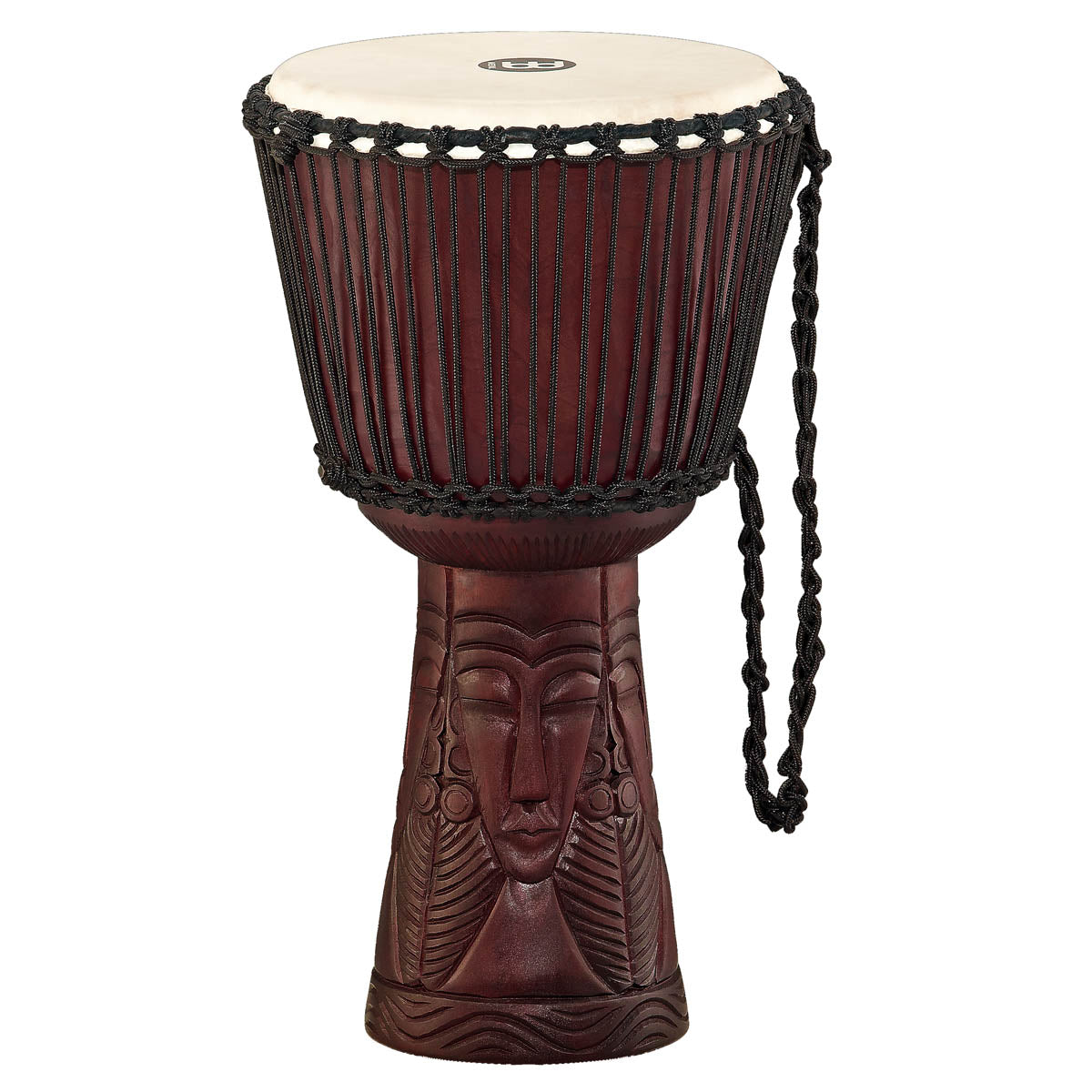 Meinl Professional African Style Rope Tuned Djembe - African Queen Carving