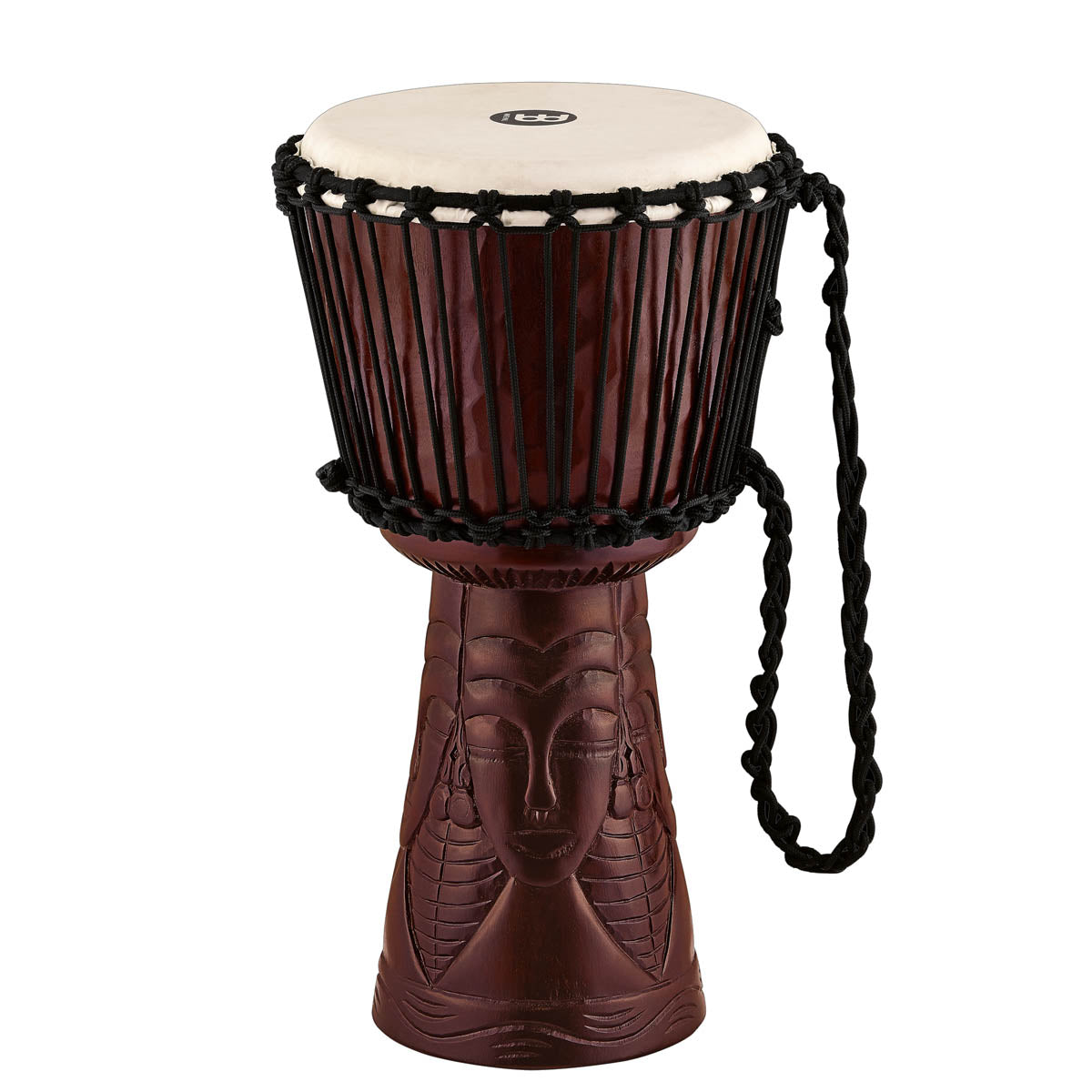 Meinl Professional African Style Rope Tuned Djembe - African Queen Carving