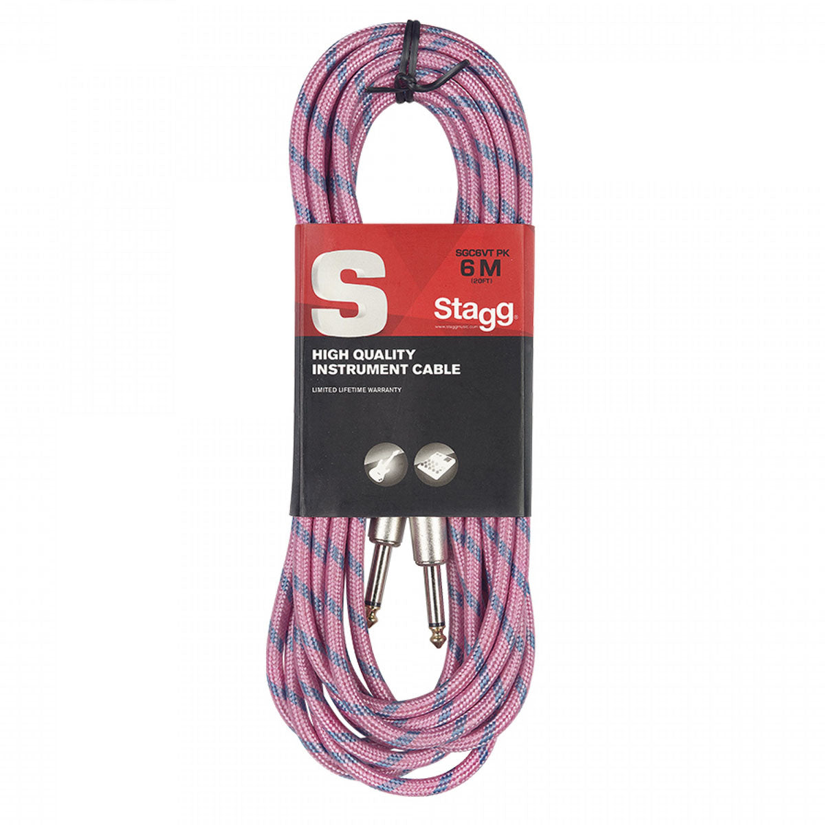 Stagg S-Series Instrument Cable - Vintage Tweed