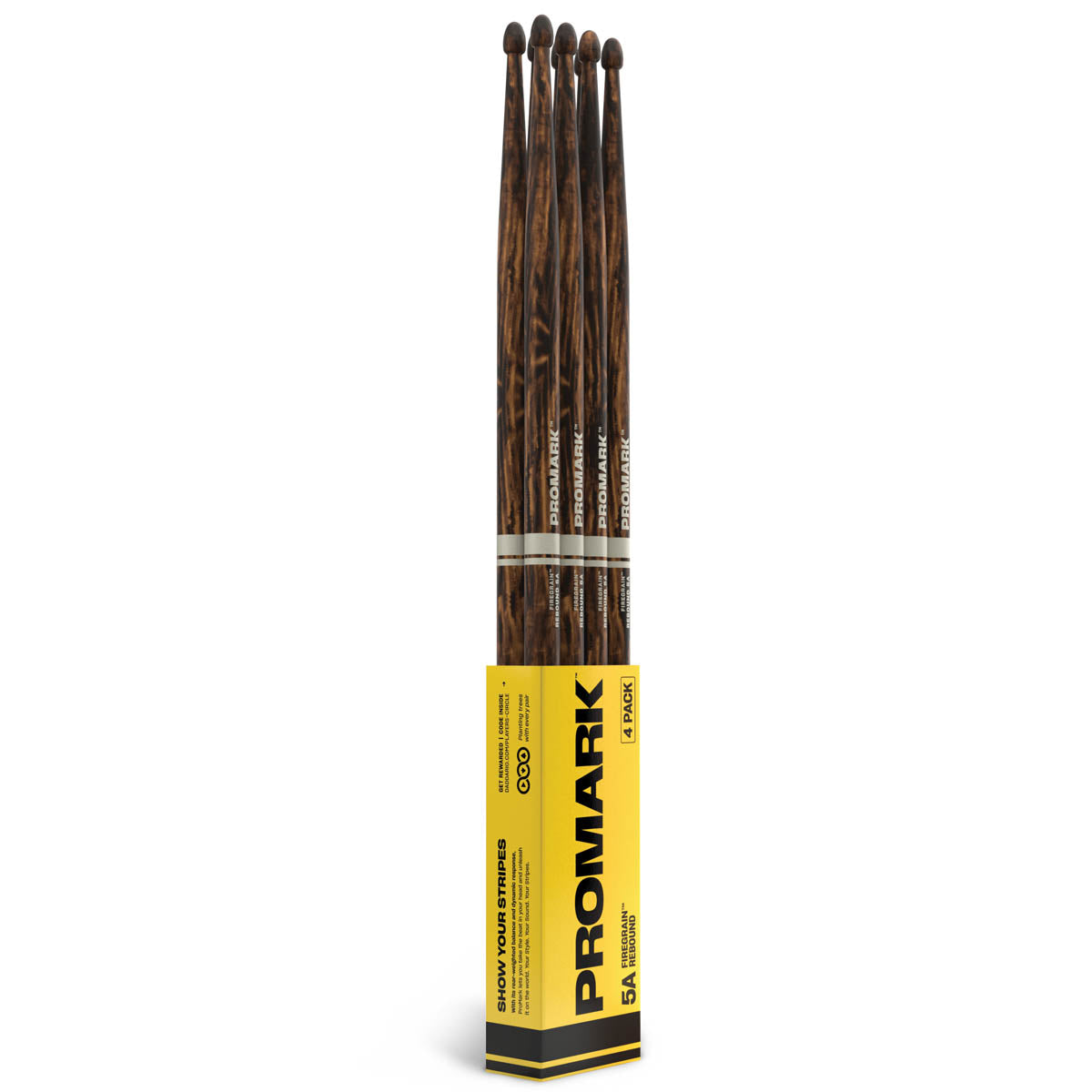 Pro-Mark Rebound FireGrain 5A Hickory Drum Sticks - Wood Tip