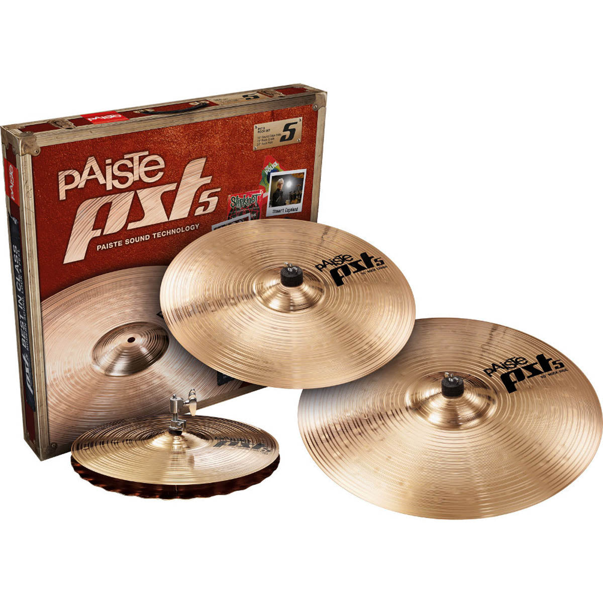 Paiste PST 5 Rock Set (14" Hats, 16" Crash & 20" Ride)
