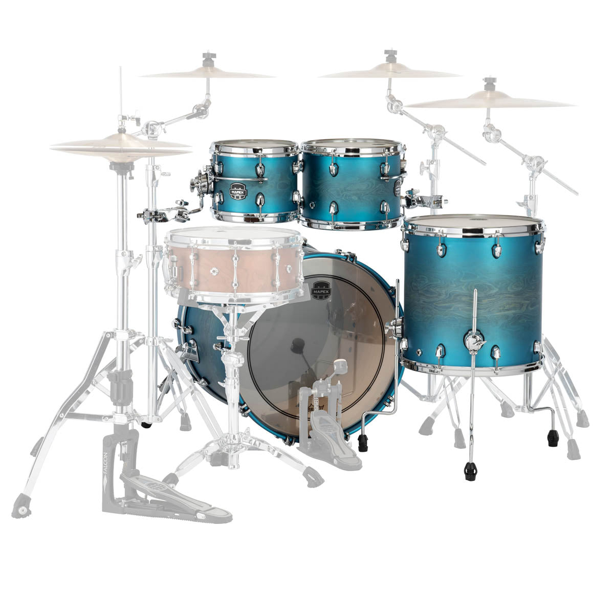 Mapex Saturn Evolution Birch/Walnut Exotic 4 Piece 22" Fusion Shell Pack