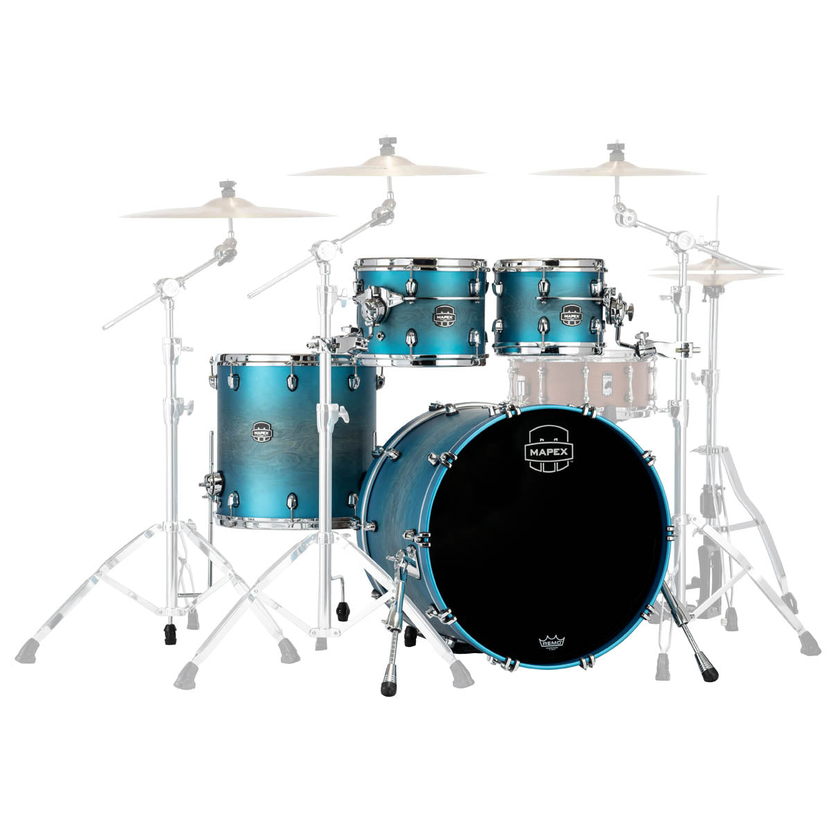 Mapex Saturn Evolution Birch/Walnut Exotic 4 Piece 22" Fusion Shell Pack