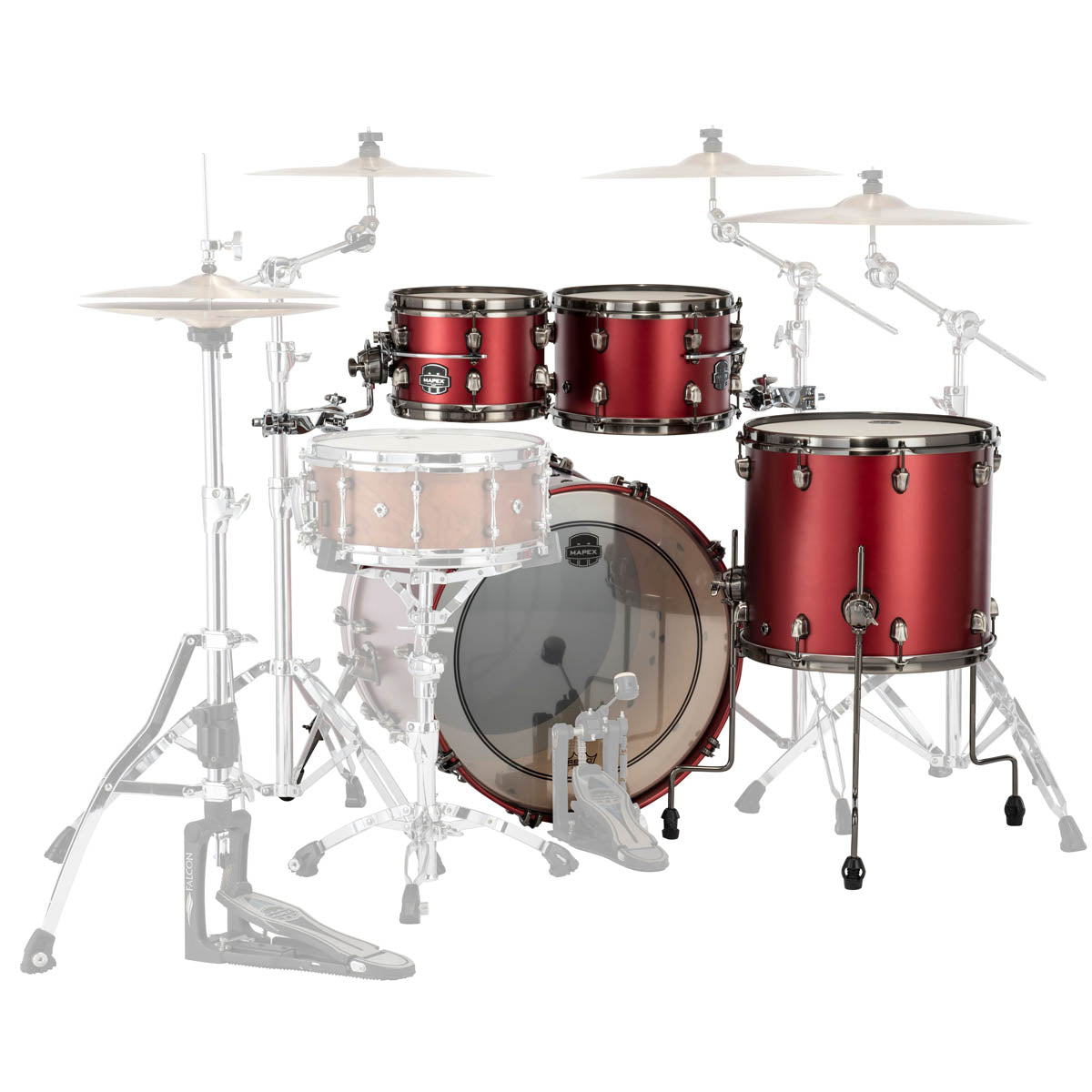 Mapex Saturn Evolution Birch/Walnut 4 Piece 22" Fusion Shell Pack (Short Stack)