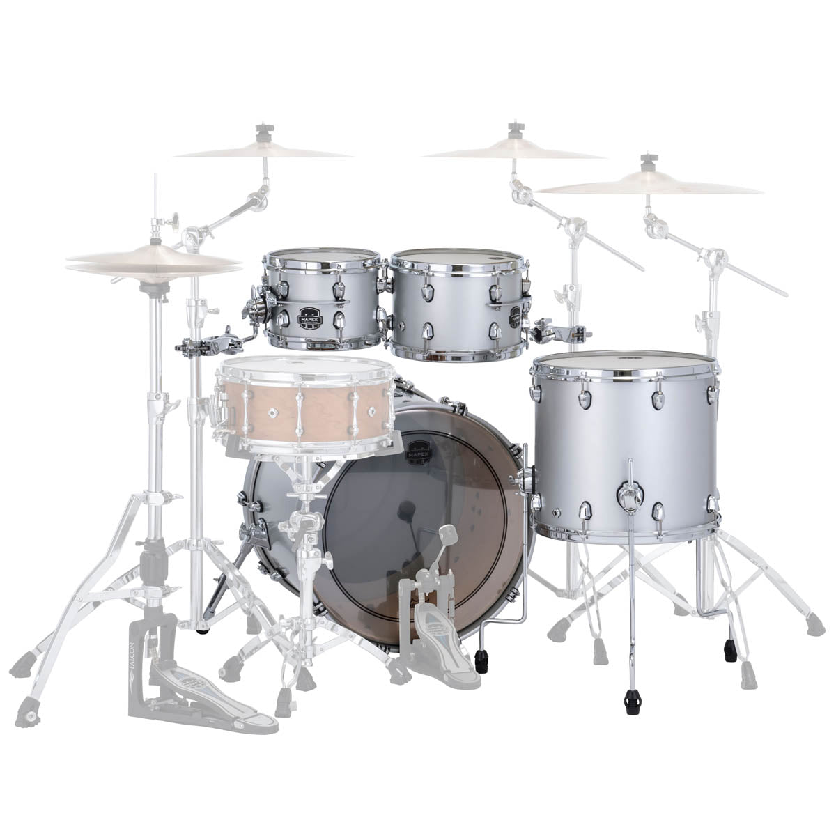 Mapex Saturn Evolution Birch/Walnut 4 Piece 22" Fusion Shell Pack (Short Stack)