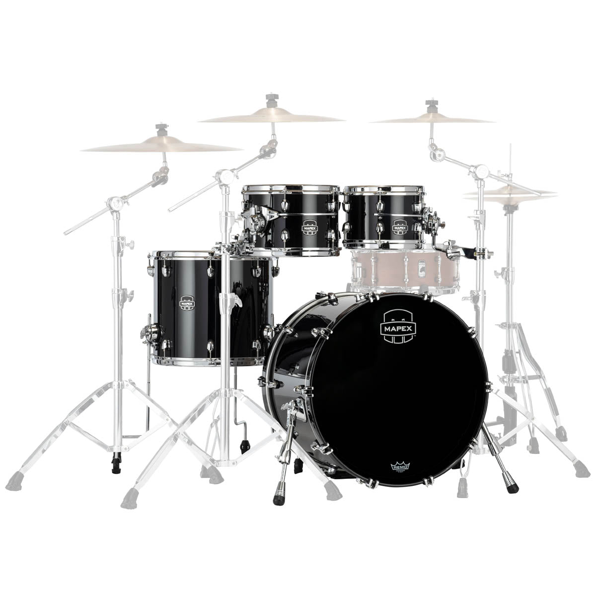 Mapex Saturn Evolution Birch/Walnut 4 Piece 22" Fusion Shell Pack (Short Stack)