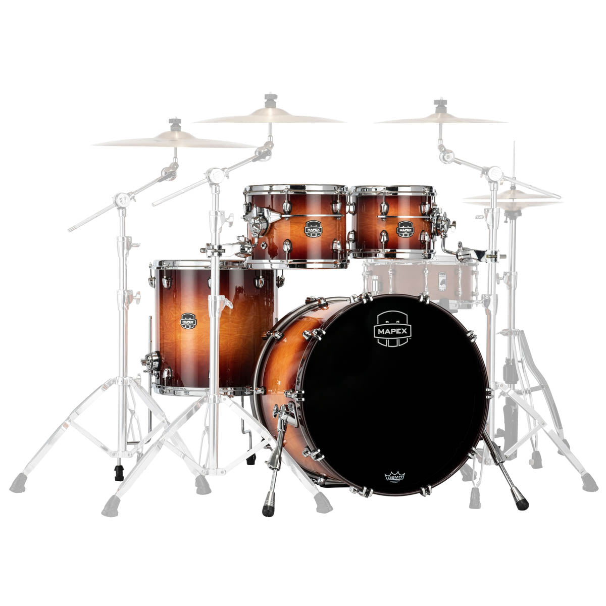 Mapex Saturn Evolution Maple/Walnut Exotic 4 Piece 22" Fusion Shell Pack