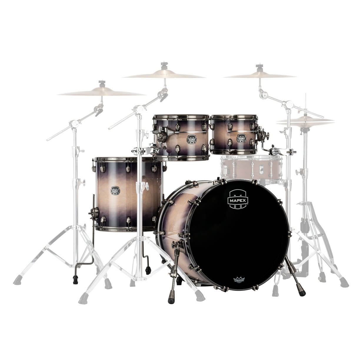 Mapex Saturn Evolution Maple/Walnut Exotic 4 Piece 22" Fusion Shell Pack