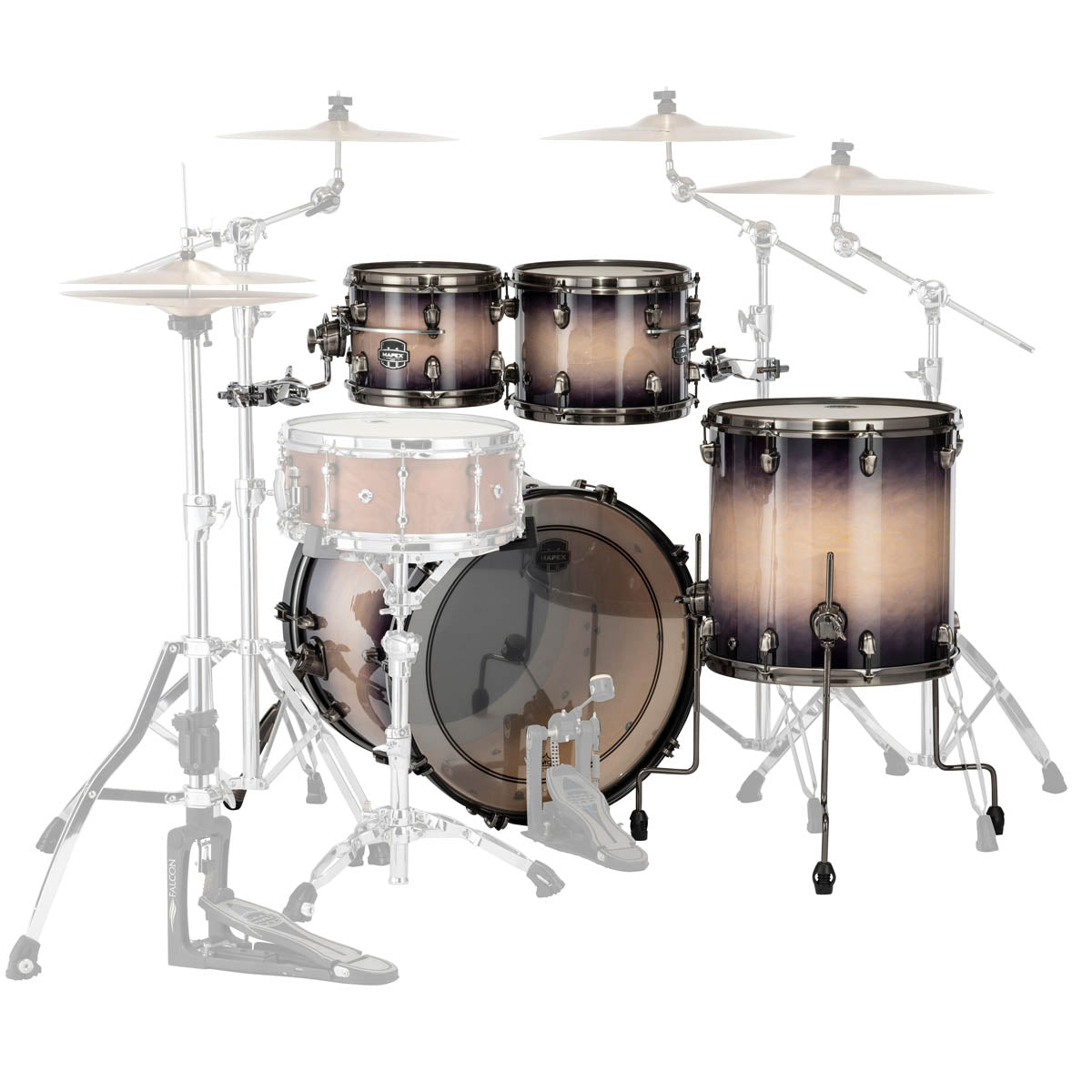 Mapex Saturn Evolution Maple/Walnut Exotic 4 Piece 22" Fusion Shell Pack
