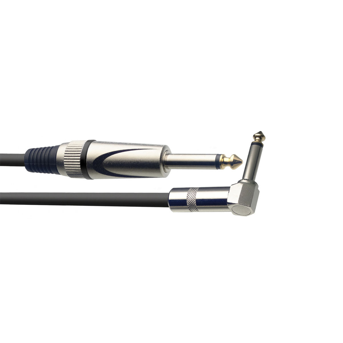 Stagg S-Series Deluxe Instrument Cable - 1/4" Jack Plug To 1/4" Angled Jack Plug