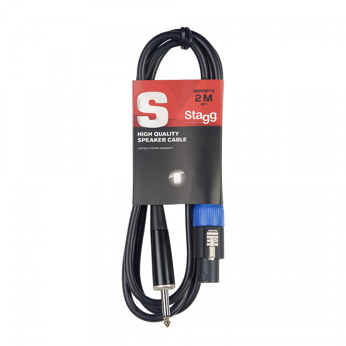 Stagg S-Series Speaker Cable - 1/4" Jack Plug To Speakon - 16GA