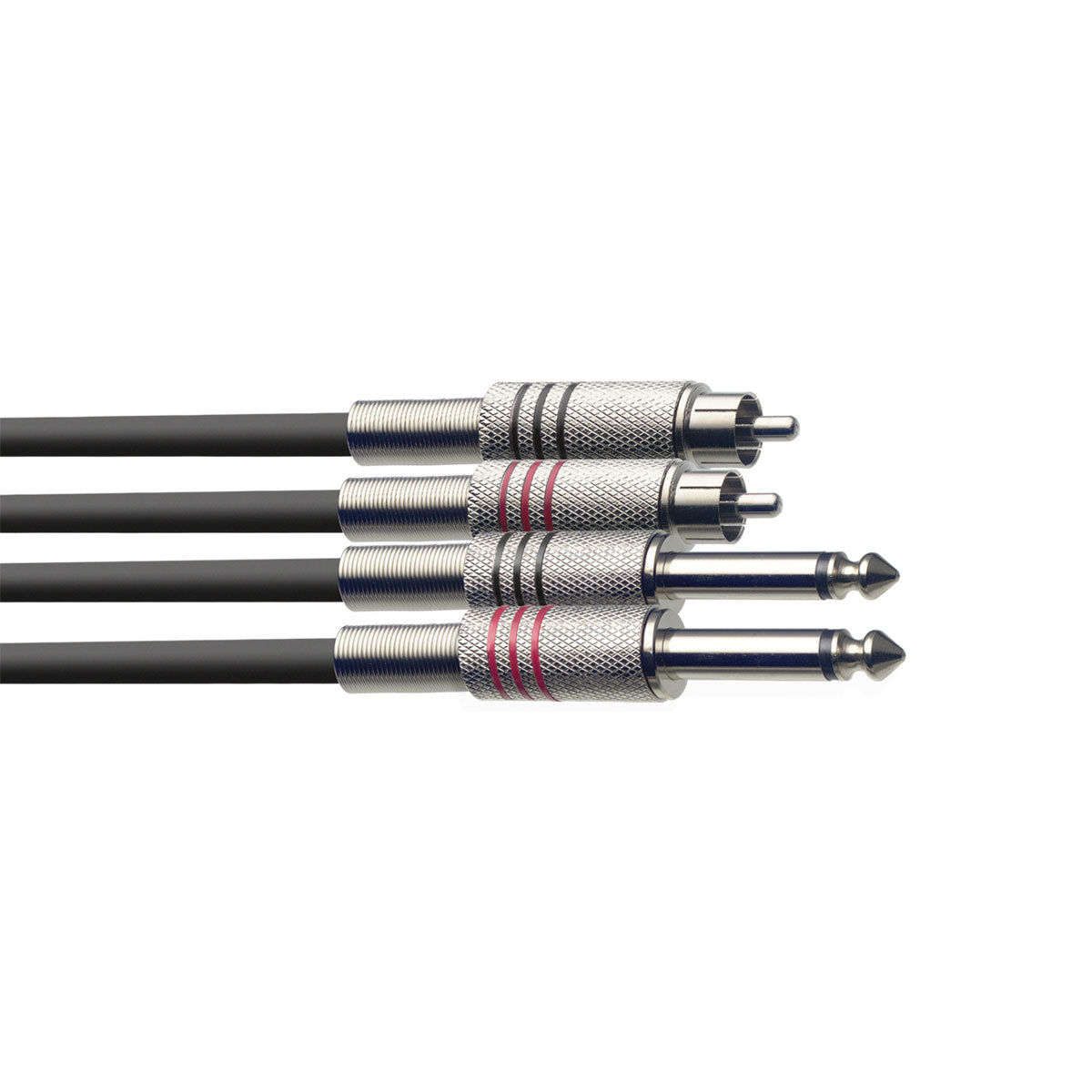 Stagg S-Series Twin Cable - 2 x 1/4" Jack Plug To 2 x Phono (RCA)