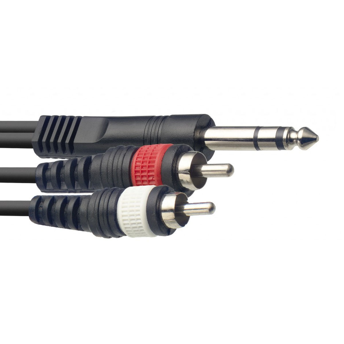 Stagg S-Series Y-Cable - Stereo 1/4" Jack Plug To 2 x Phono (RCA)