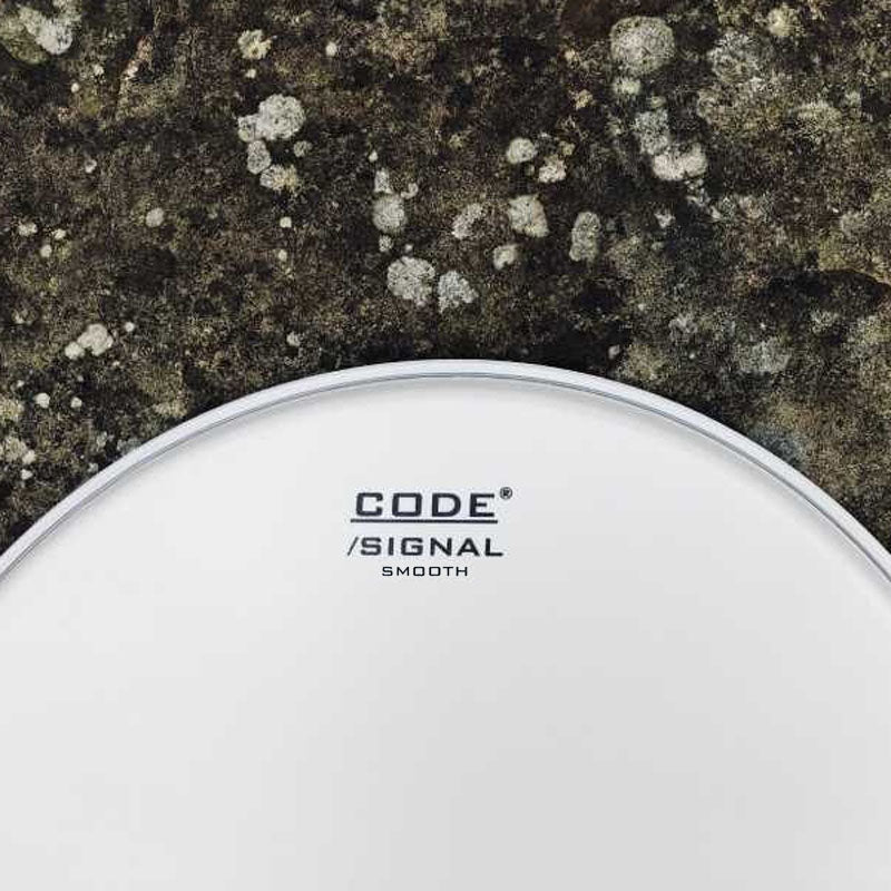 Code Signal Drum Heads - Smooth White
