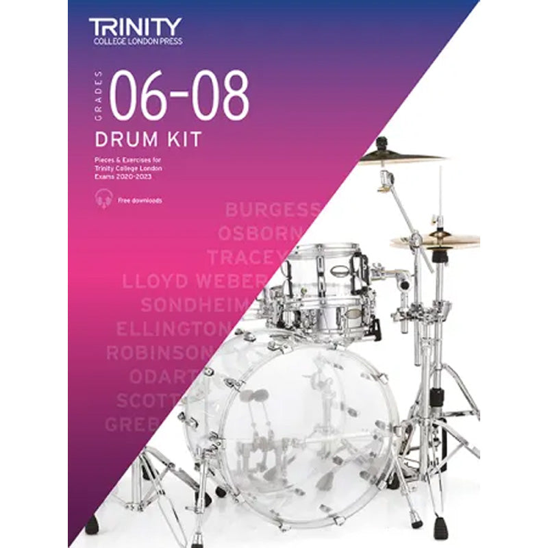 Trinity College London Drum Kit - Grade 6 - 8 (2020-2023)