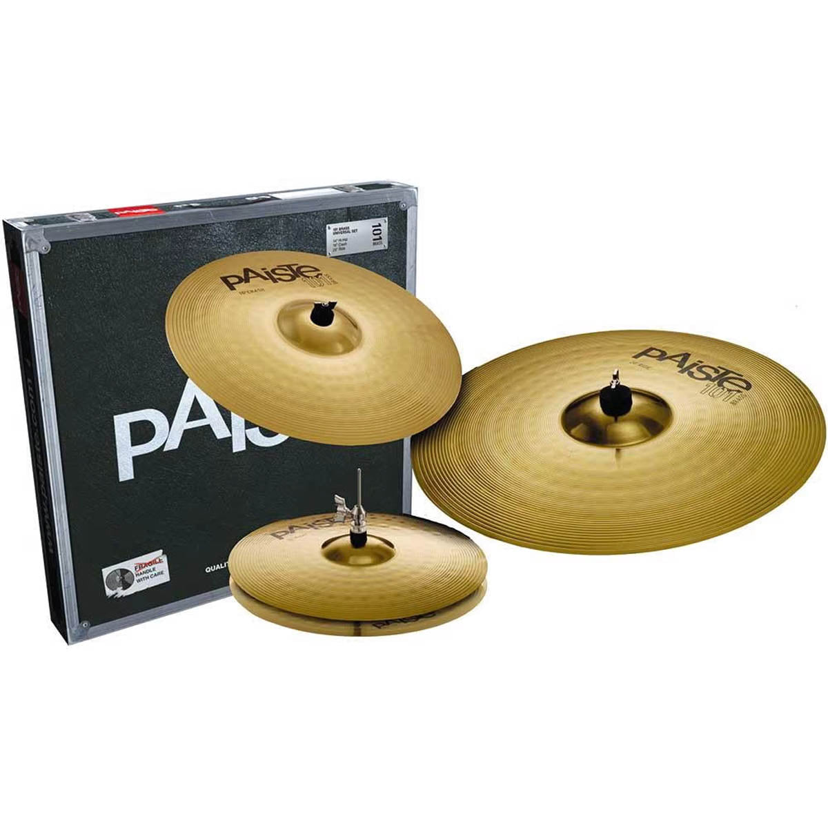 Paiste 101 Brass Universal Set (14" Hats, 16" Crash & 20" Ride)