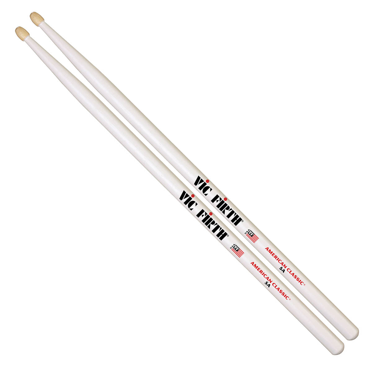 Vic Firth American Classic 5A in White - Wood Tip