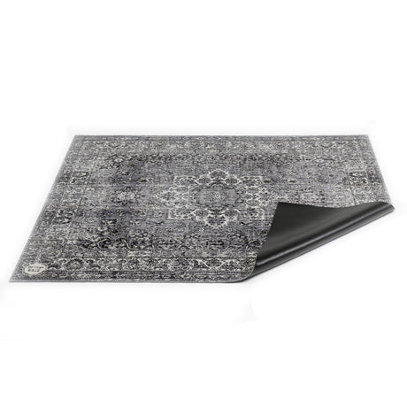 DRUMnBASE Vintage Persian Drum Rug in Grey - 1.85m x 1.6m