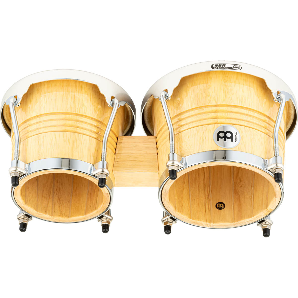 Meinl Wood Series Bongo in Natural with Chrome Hardware - 6 ¾" + 8"