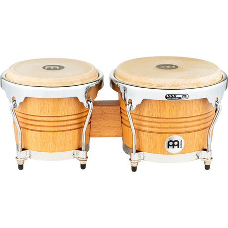 Meinl Wood Series Bongo in Super Natural with Chrome Hardware - 6 ¾" + 8"