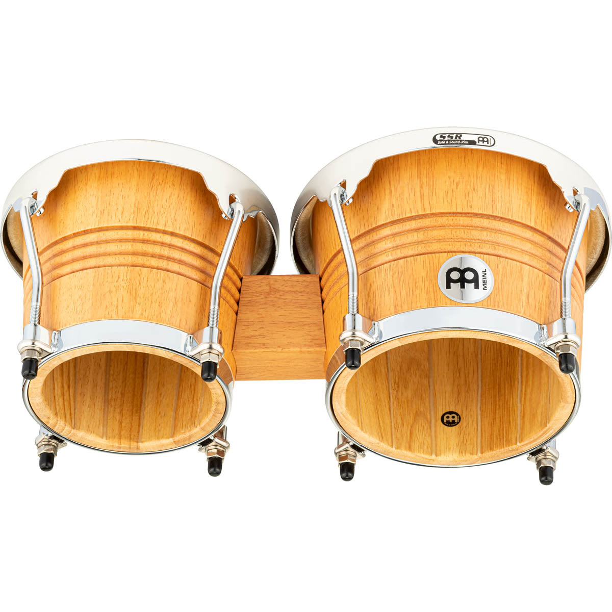 Meinl Wood Series Bongo in Super Natural with Chrome Hardware - 6 ¾" + 8"