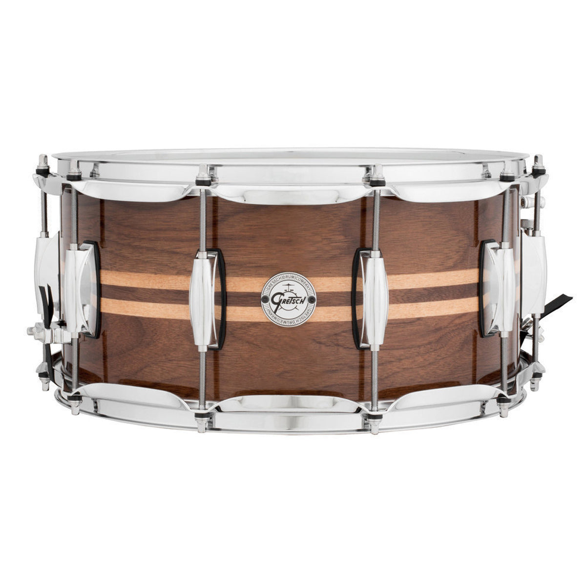 Gretsch "Full Range" 14" x 6.5" Walnut Snare Drum with Maple Inlay