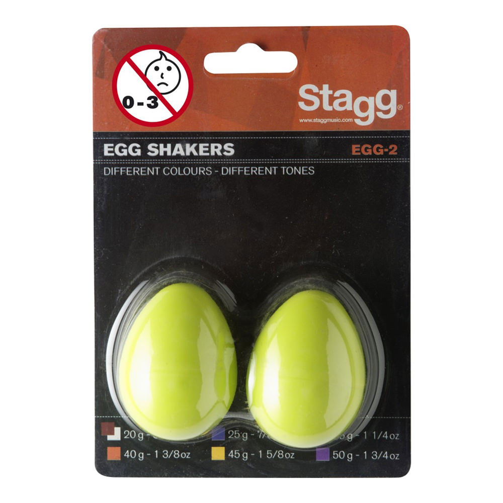 Stagg Egg Shakers in Green (Pack of 2) 35g