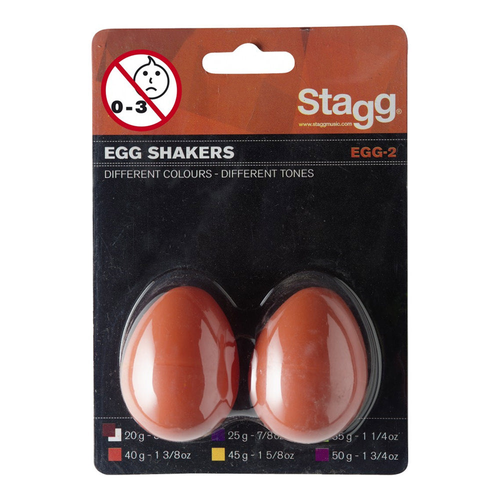 Stagg Egg Shakers in Orange (Pack of 2) 40g