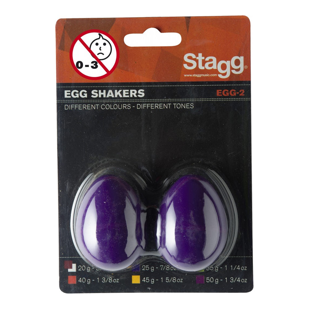 Stagg Egg Shakers in Purple (Pack of 2) 25g