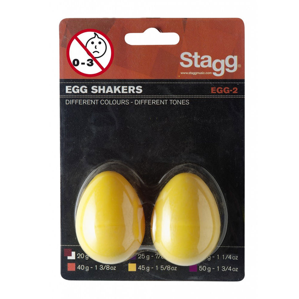 Stagg Egg Shakers in Yellow (Pack of 2) 45g