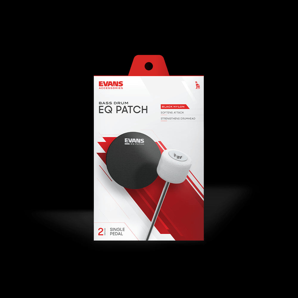 Evans EQ Black Nylon Single Pedal Bass Drum Patch (Pack of 2)