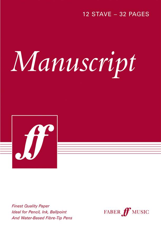 Manuscript Paper: 12 Stave, 32 Pages (A4)