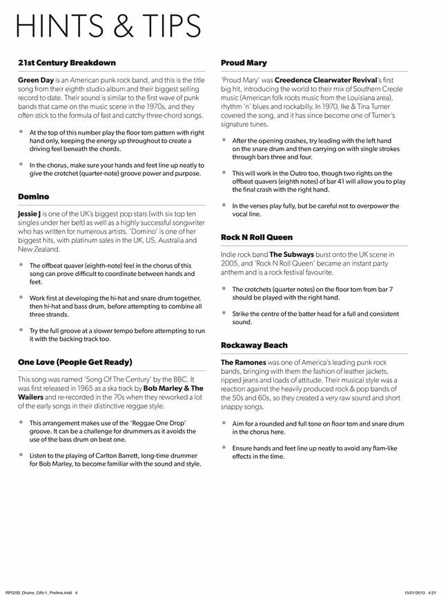 Faber Graded Rock & Pop Drums Songbook - Grade Initial - 1