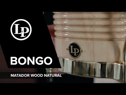 LP Percussion Matador M201-AWC Wood Bongos in Natural/Chrome
