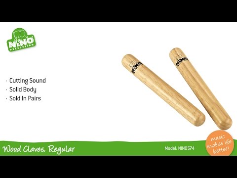 Nino Percussion Regular Wood Claves - Pair