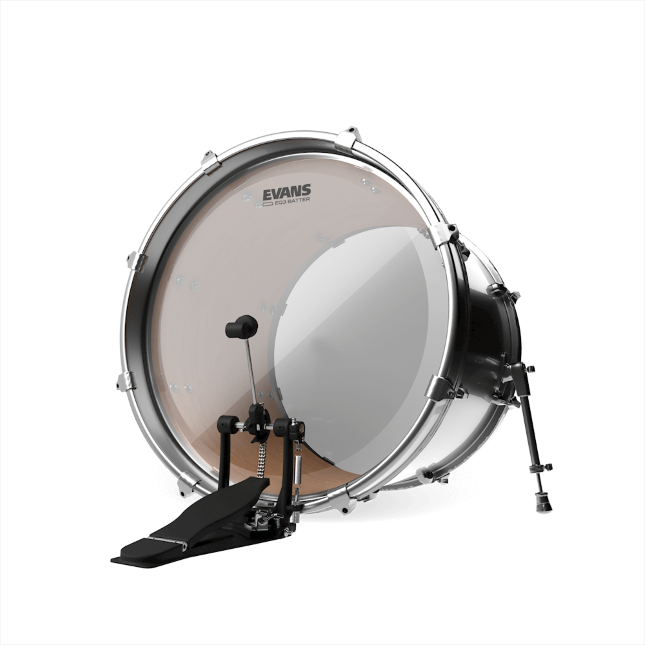 Evans EQ3 Bass Drum Batter Heads - Clear