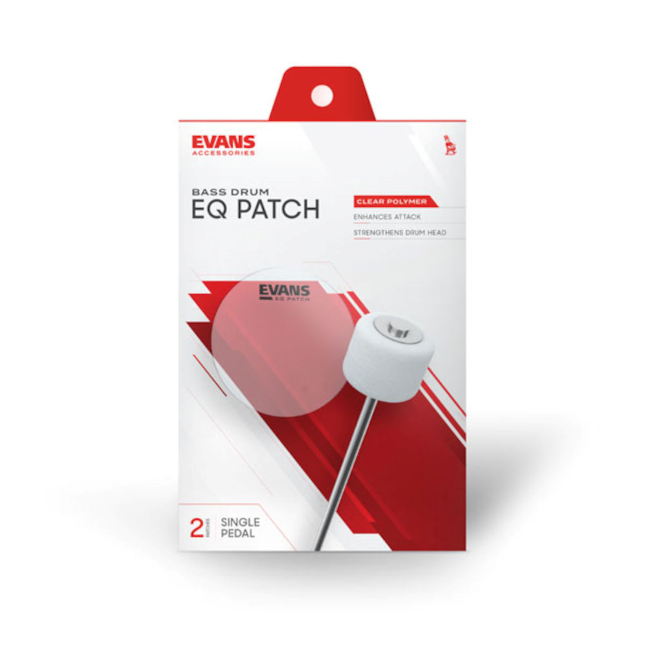 Evans EQ Clear Plastic Single Pedal Bass Drum Patch (Pack of 2)