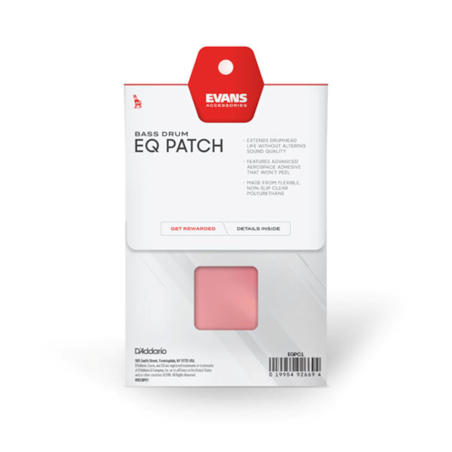 Evans EQ Clear Plastic Single Pedal Bass Drum Patch (Pack of 2)