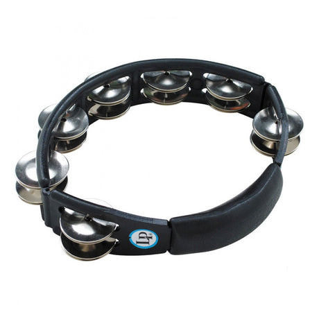 LP Percussion LP150 Cyclops Hand Held Tambourine in Black - Steel Jingles