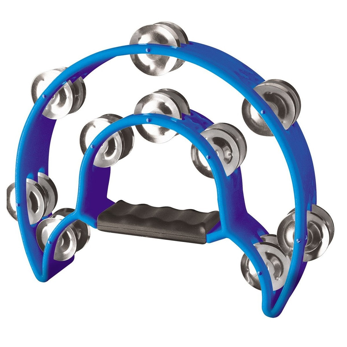 Stagg Cutaway Plastic Tambourine in Blue - 20 Jingles