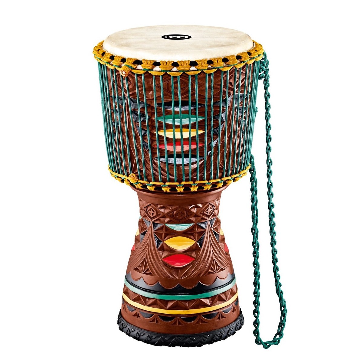 Meinl Artisan Edition 12" Tongo Carved Djembe - Coloured Carving