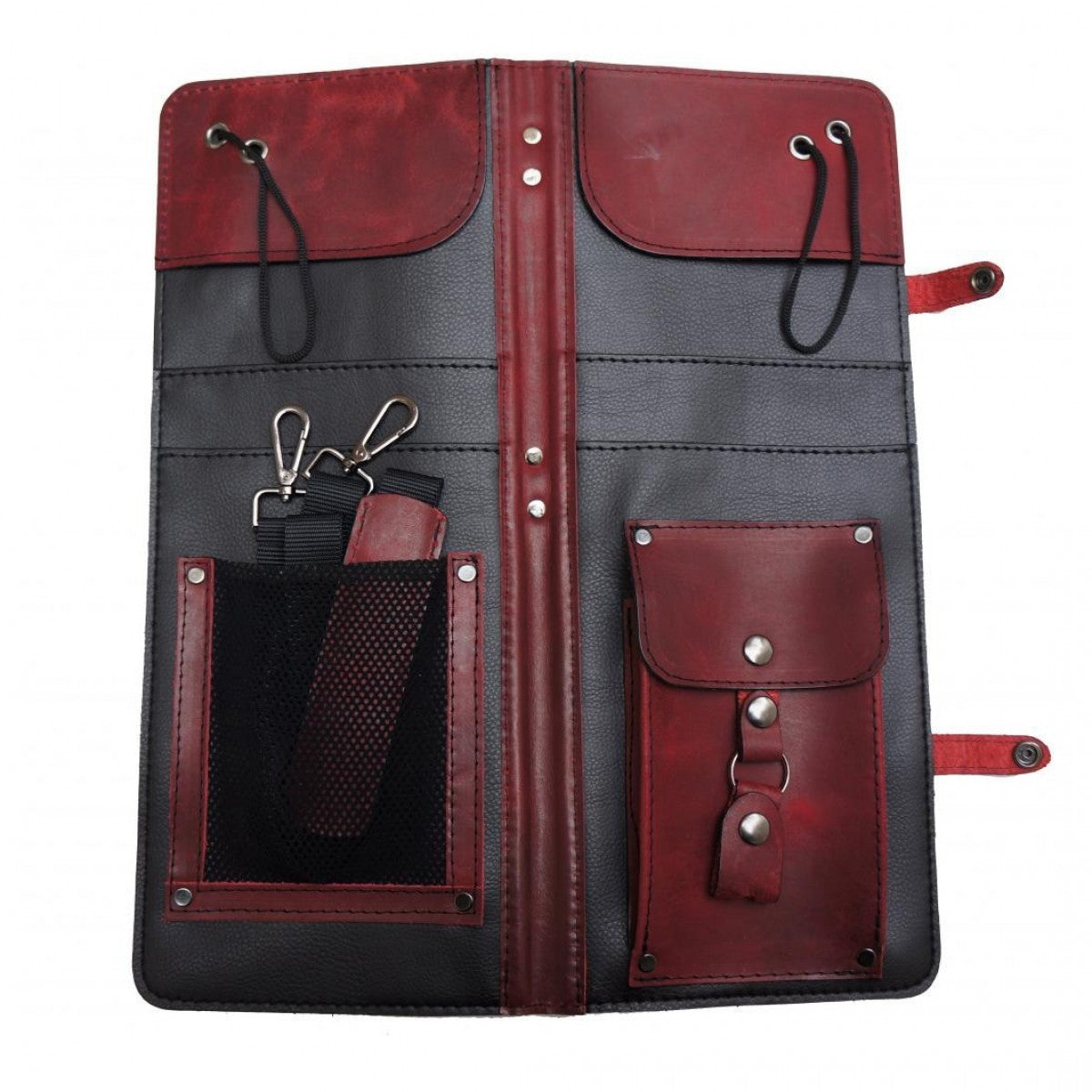 Ahead Handmade Leather Stick Bag in Burgundy