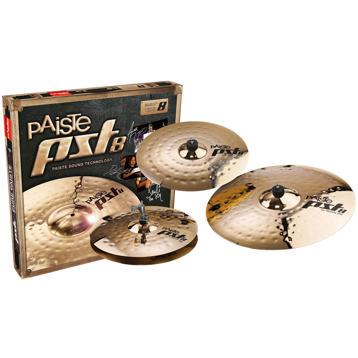 Paiste PST 8 Reflector Universal Set (14" Hats, 16" Crash & 20" Ride)