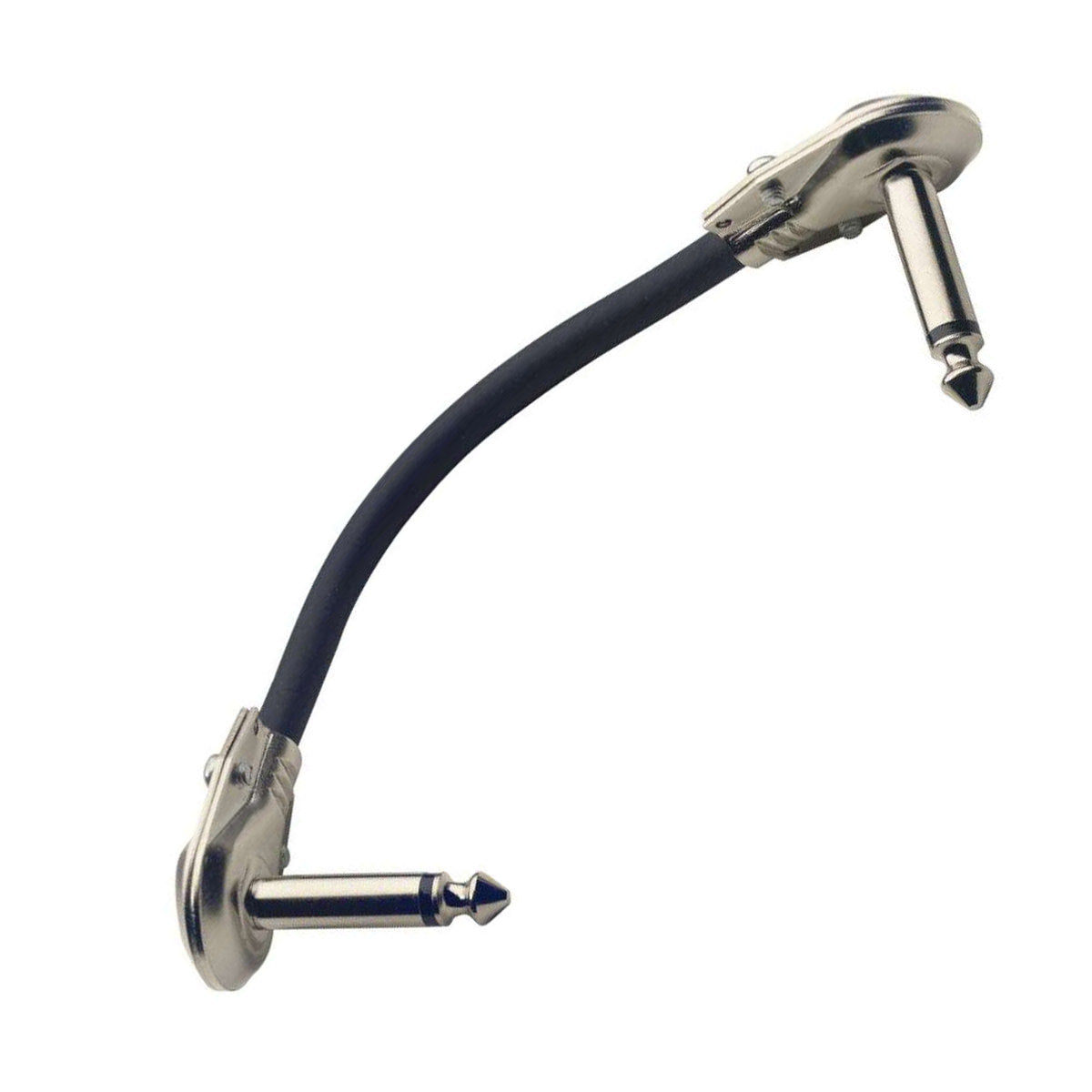 Stagg Deluxe Patch Cable - 4" (10cm) Black Flat Ended